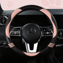 HighnessHwoo pink cat design steering cover adds comfort and style