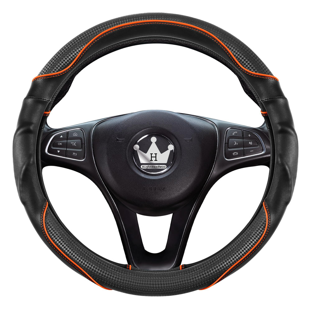 Soft microfiber leather touch provides luxurious feel while driving.