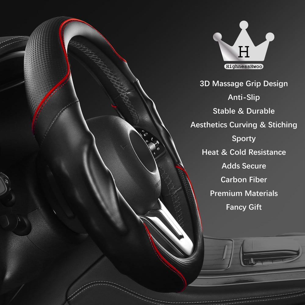 HighnessHwoo universal fit steering wheel cover for most cars ensures easy, quick setup.