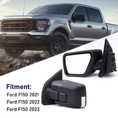 HIGHTO Ford F-150 manual-folding mirror for compact storage and quick adjustments.