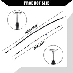 Hihaha black two-cable pack ready for straightforward installation