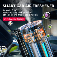 Hijoc six-oils diffuser set for varied aromatics in car or office.