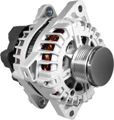 Hikevent 11710N alternator front view showing compact, OEM-ready design.