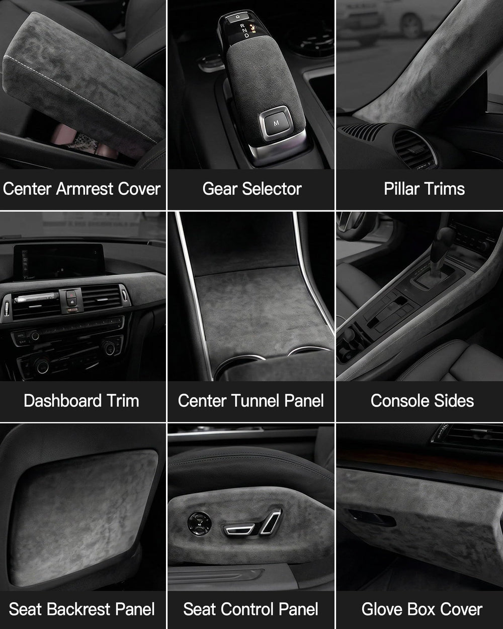 Hiksuky suede wrap on pillar trim refreshes interior with durable finish.