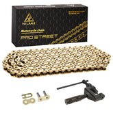 HILAKE 420H chain with 132 links shown for durable motorcycle drive