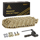 HILAKE 520 chain with 120 links for motorcycles, optimized for reliable power transfer.