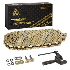 HILAKE 520 chain with 120 links for motorcycles, optimized for reliable power transfer.
