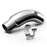 Hilmitile exhaust tip 4in inlet and 6in outlet in chrome for a bold road presence.