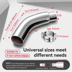 HILMITILE chrome exhaust tip enhances vehicle presence on the road