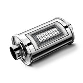 Hilmitile Resonator on 2.5 inch inlet/outlet for quieter exhaust and smoother ride.