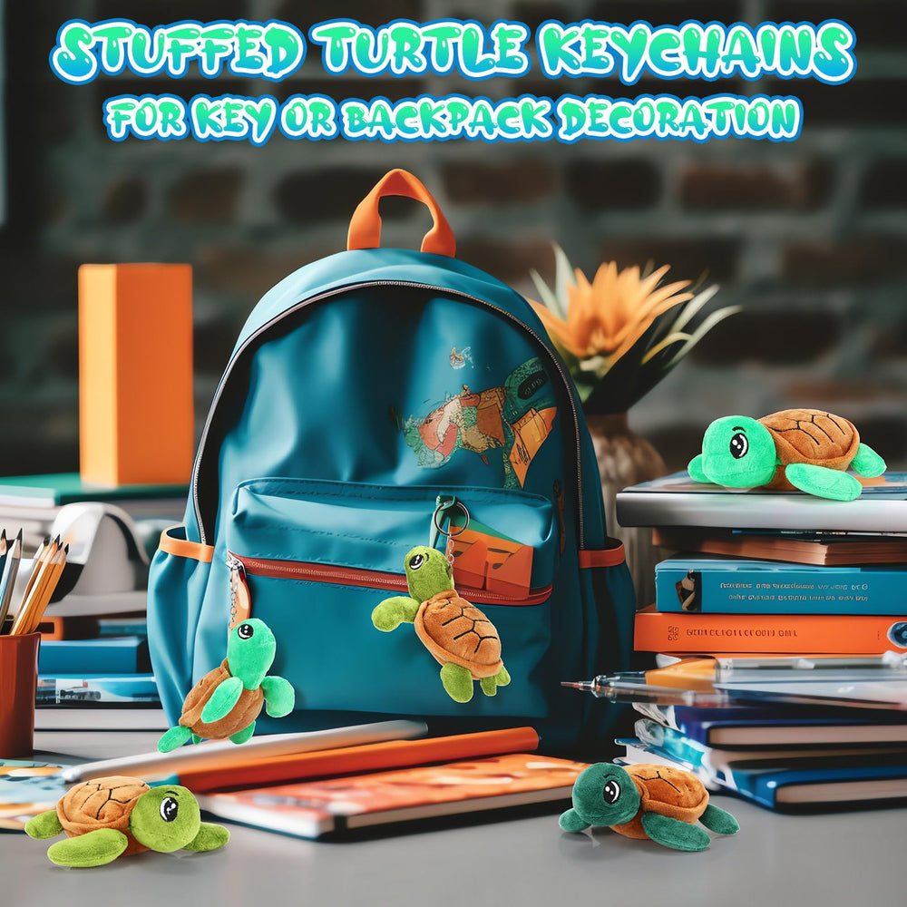 Hinly turtle plush keyring gift set: 15 pieces ready for sharing at parties or rewards.