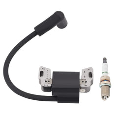 Hipa ignition coil closeup highlights durable housing and precise connectors for Briggs engines.