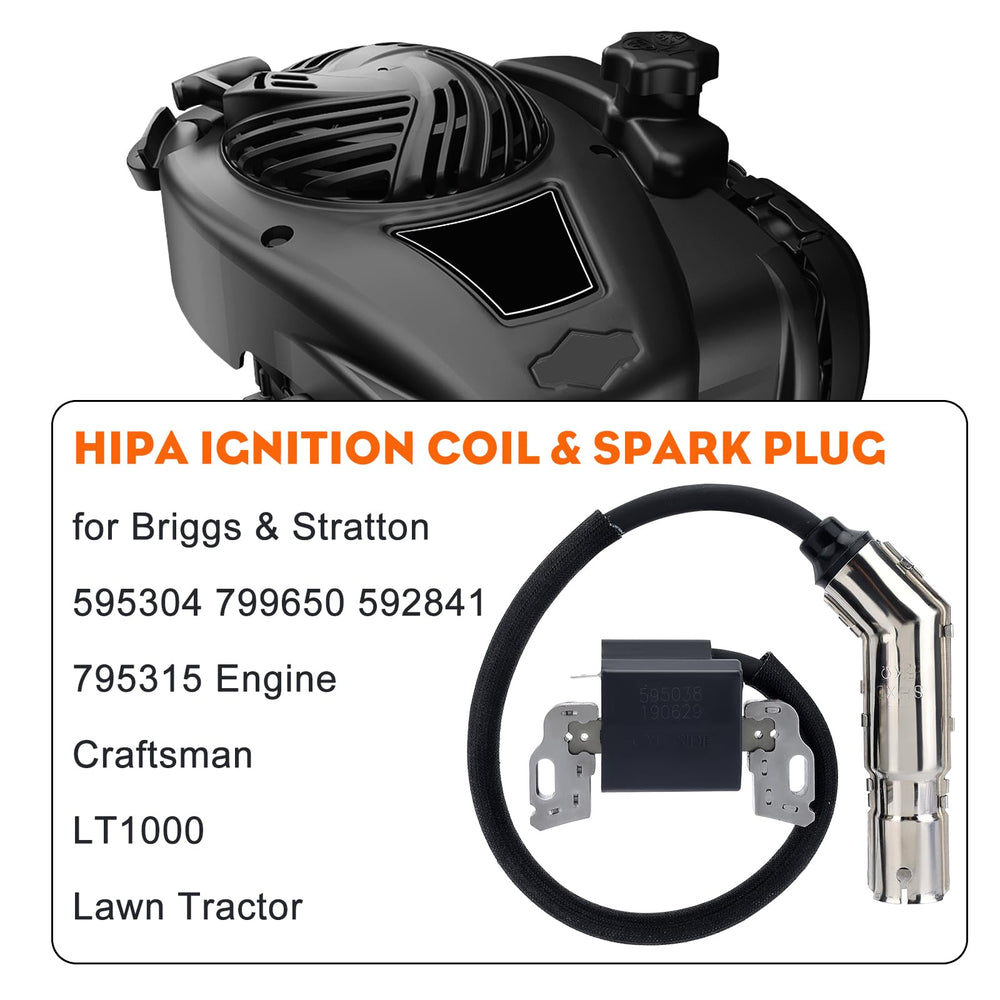 Hipa 595304 ignition coil packaging highlights OEM-replacement compatibility.