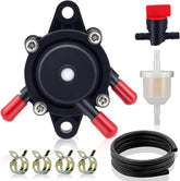 Hipa fuel pump front view; Kohler compatibility for lawn mowers.