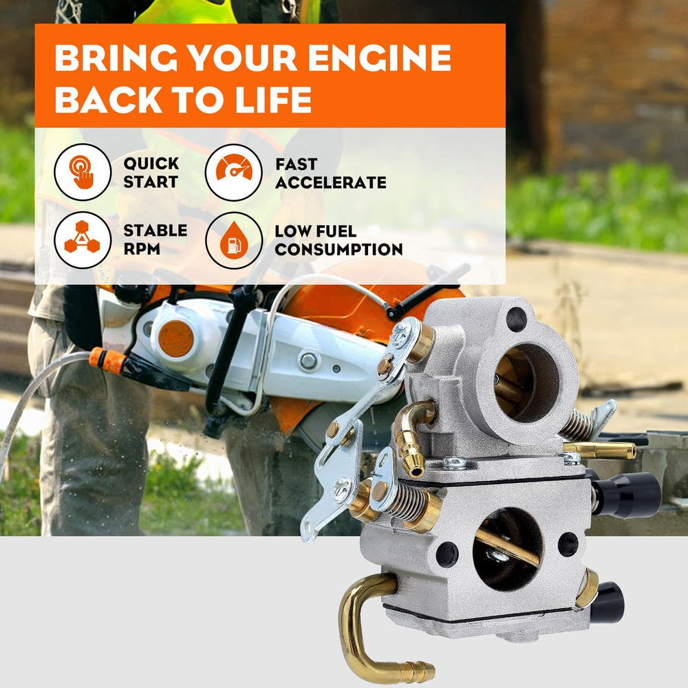 HIPA carburetor kit package shows all-in-one replacement for STIHL saws