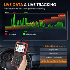 HipEpic OBD2 Scanner 2.8-inch color display delivers clear readouts for quick diagnostics.