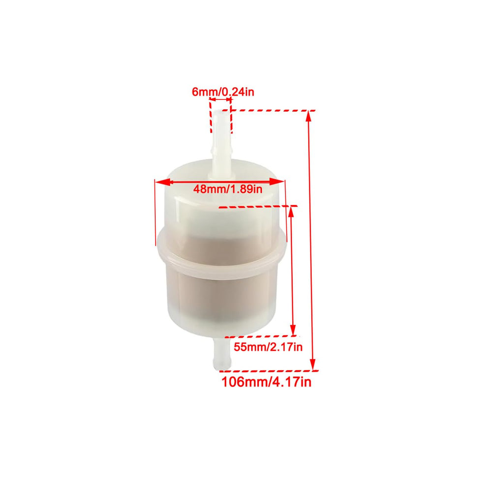 Eight-pack Hippotech fuel filters with clamps included for Kohler engine service