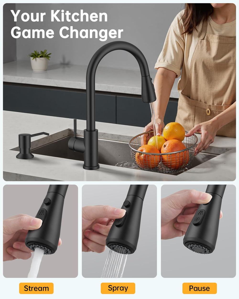 Hiqufet lead-free stainless steel build ensures durable, safe materials.