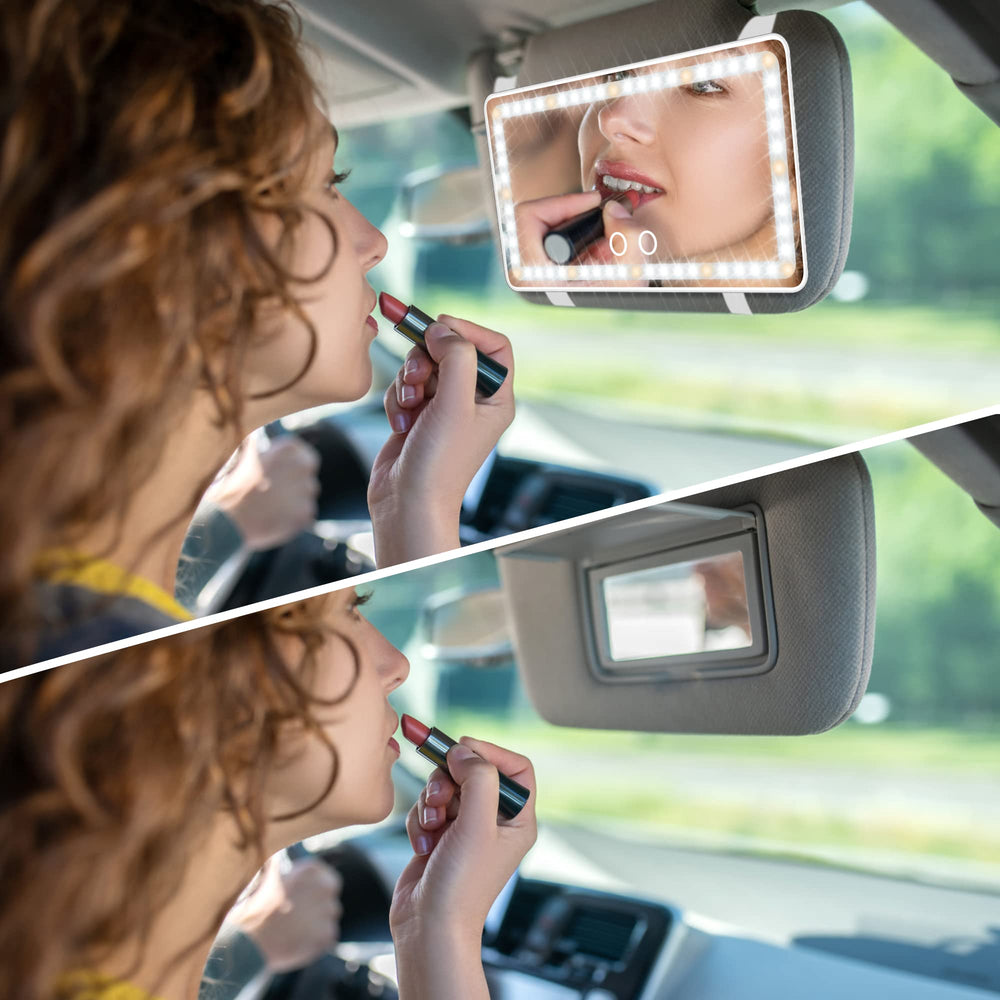 Hirger 2000 mAh battery supports hours of cordless makeup in-car.
