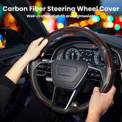 Hiseanllo carbon fiber surface shows anti-slip, sweat-resistant protection for daily driving.