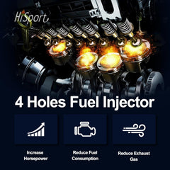 HiSport 4-hole design enabling smooth, accurate fuel spray
