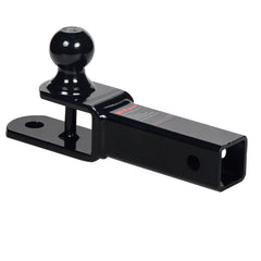 HITOWMFG black powder coated hitch assembly for outdoor durability.