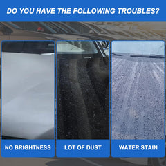 HIXO window glass cleaner coating improves visibility and wiper performance.