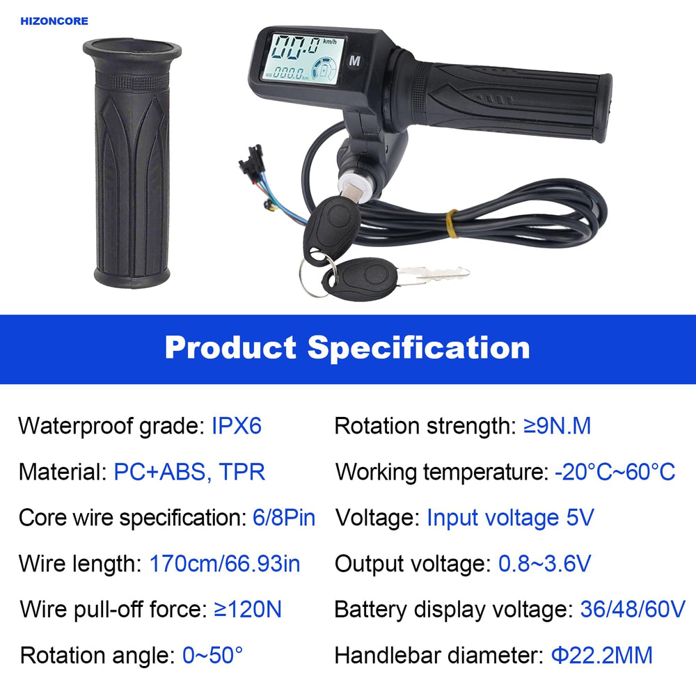 Hizoncore 3-speed adjustment enables tailored power modes on 8-pin throttle.