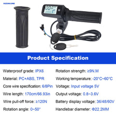 Hizoncore 3-speed adjustment enables tailored power modes on 8-pin throttle.