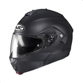 HJC C91 solid modular helmet front view with secure fit and safety design.