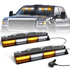 HLauto 6Z4J front view dash strobe lights boost daytime visibility for safer driving