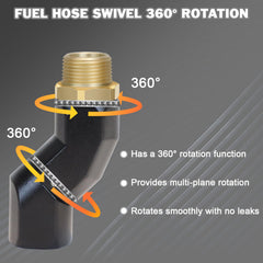 HLOGREE suitable for diesel and gasoline transfer with smooth swivel action.