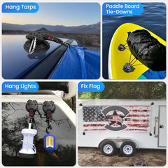 HLOGREE four buckles included for versatile outdoor tie-downs