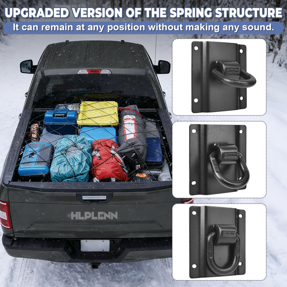Hlplenn Ford truck bed application with secure cargo on bed rails