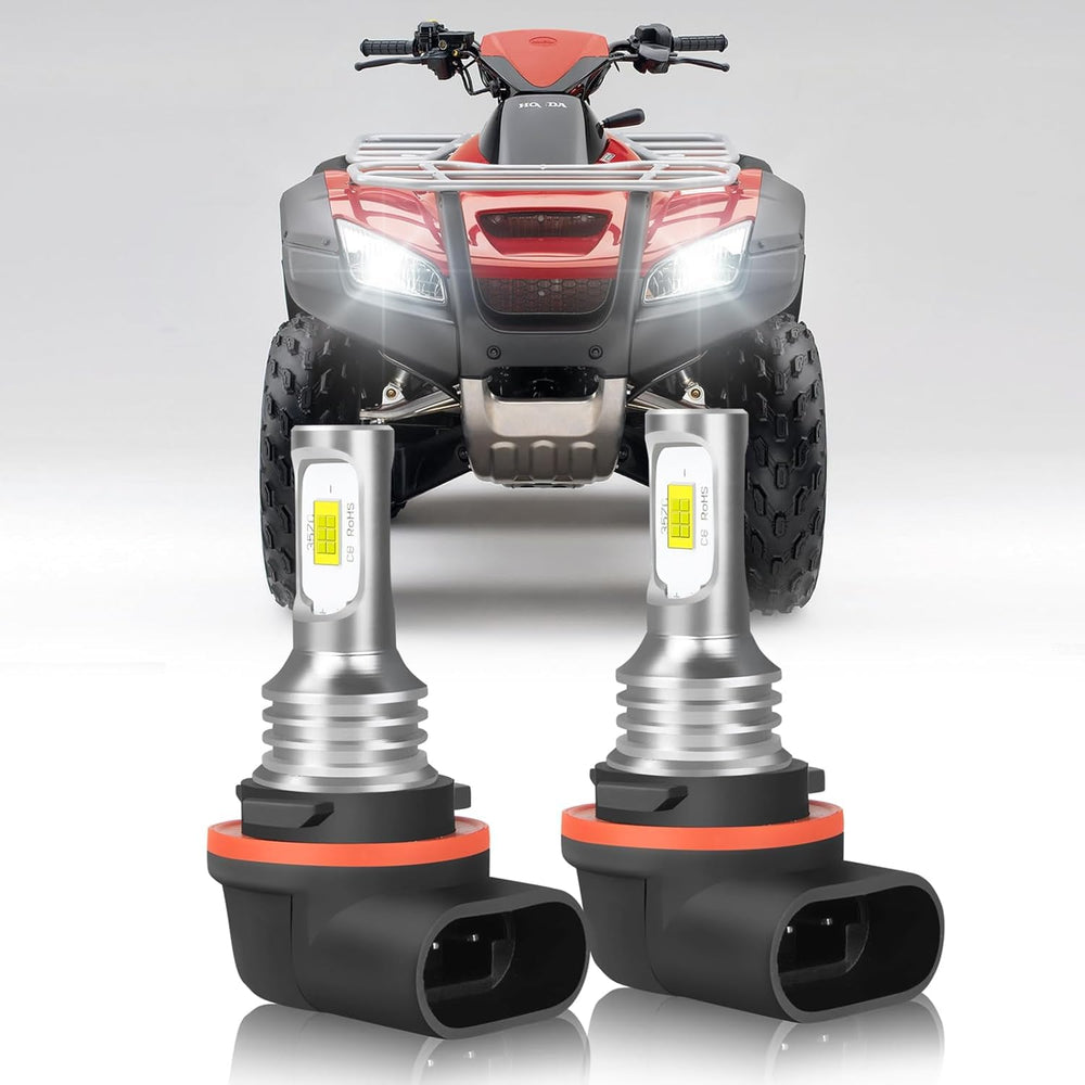 HMCYCI 34901-HR3-A21 headlight bulbs front view for clear ATV night visibility.