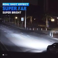 HMCYCI 6000K cool white beam on dark trail