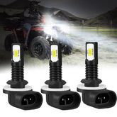 HMCYCI 881 LED headlight bulb front view with bright 6000K light