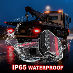 HMCYCI strobe brake mode enhances visibility in fog and night driving.