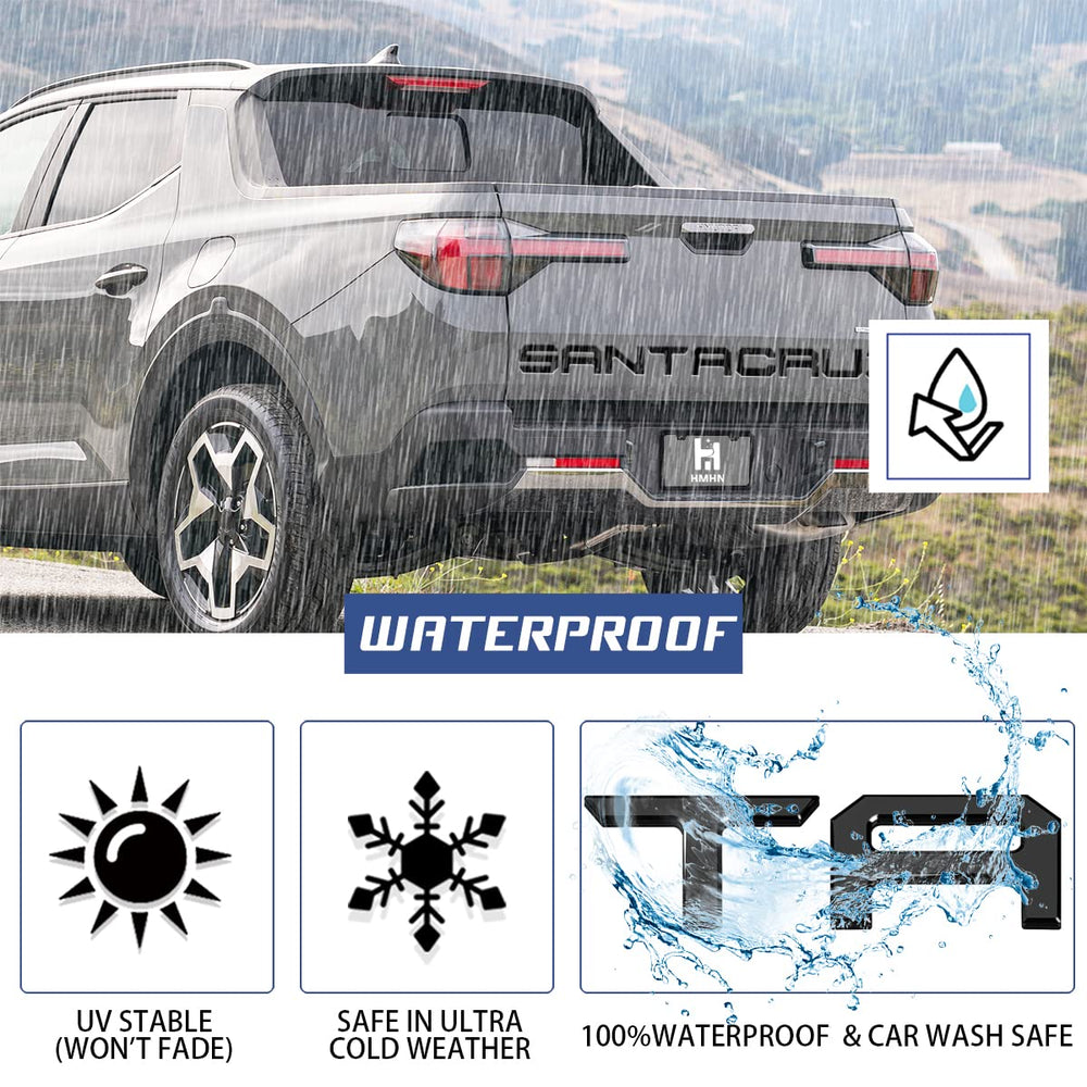 HMHN Santa Cruz tailgate emblem with strong adhesive for durable mounting