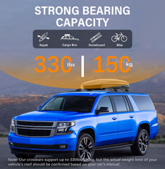 Aerodynamic crossbars reduce wind noise for quieter highway driving.
