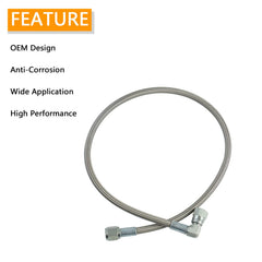 HNeekyr 4AN turbo oil feed line with 90-degree end for easy routing.