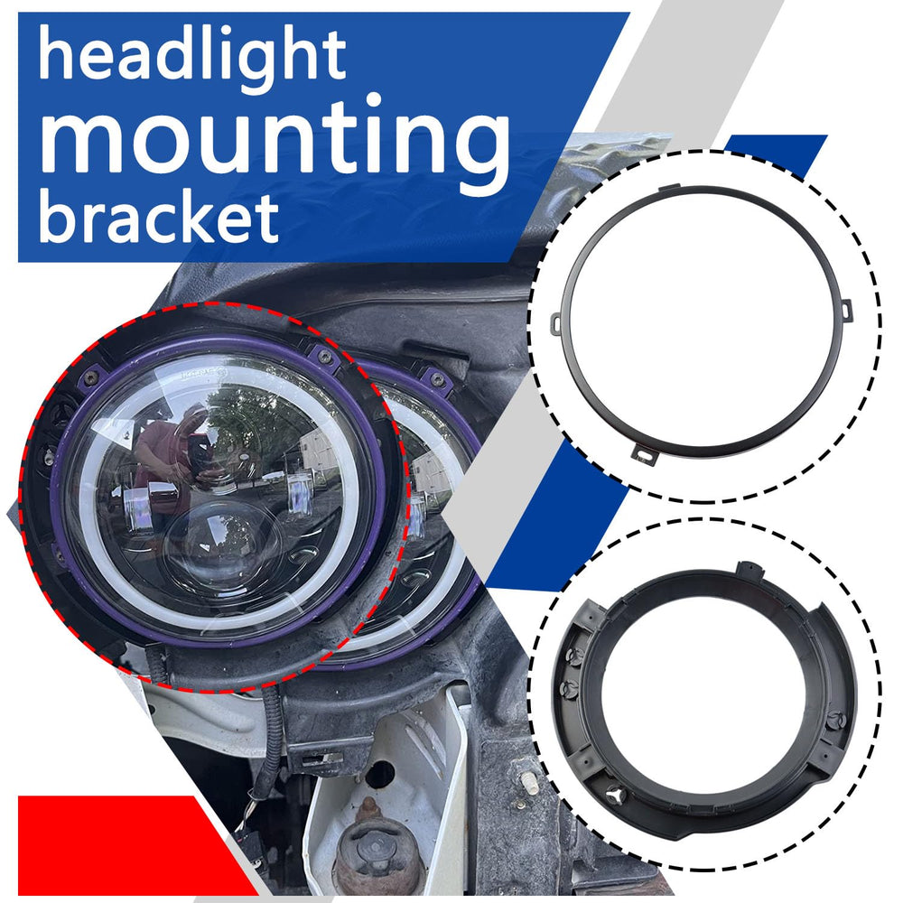 HNeekyr 7in headlight ring left offers durable ring support for front lights
