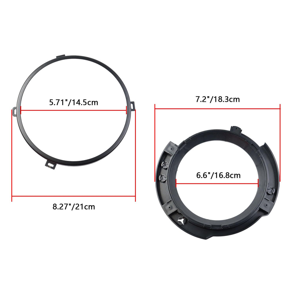 HNeekyr 7in headlight ring right delivers corrosion-resistant support for JK headlights