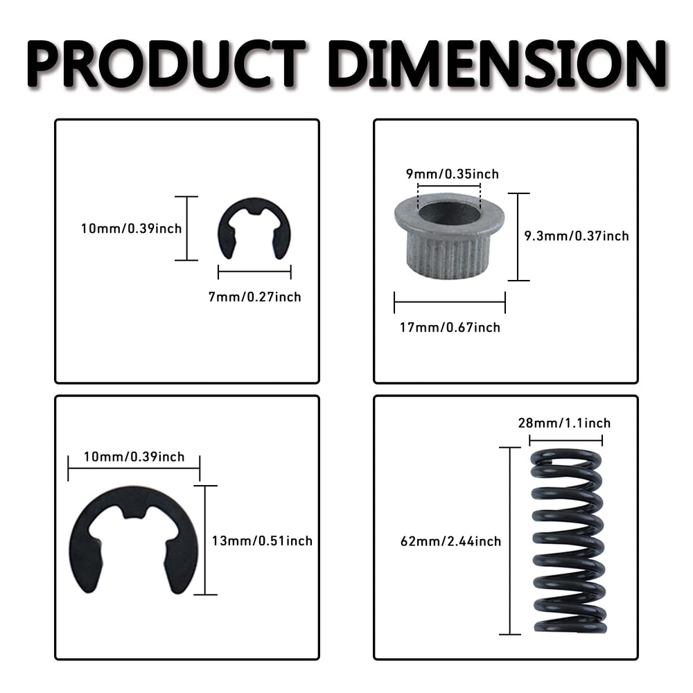 HNeekyr bushings and gaskets pack supports door alignment and quiet operation