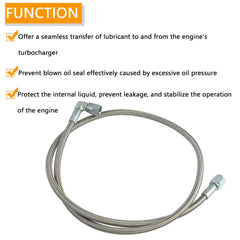 HNeekyr turbo oil feed line packaged for quick install.
