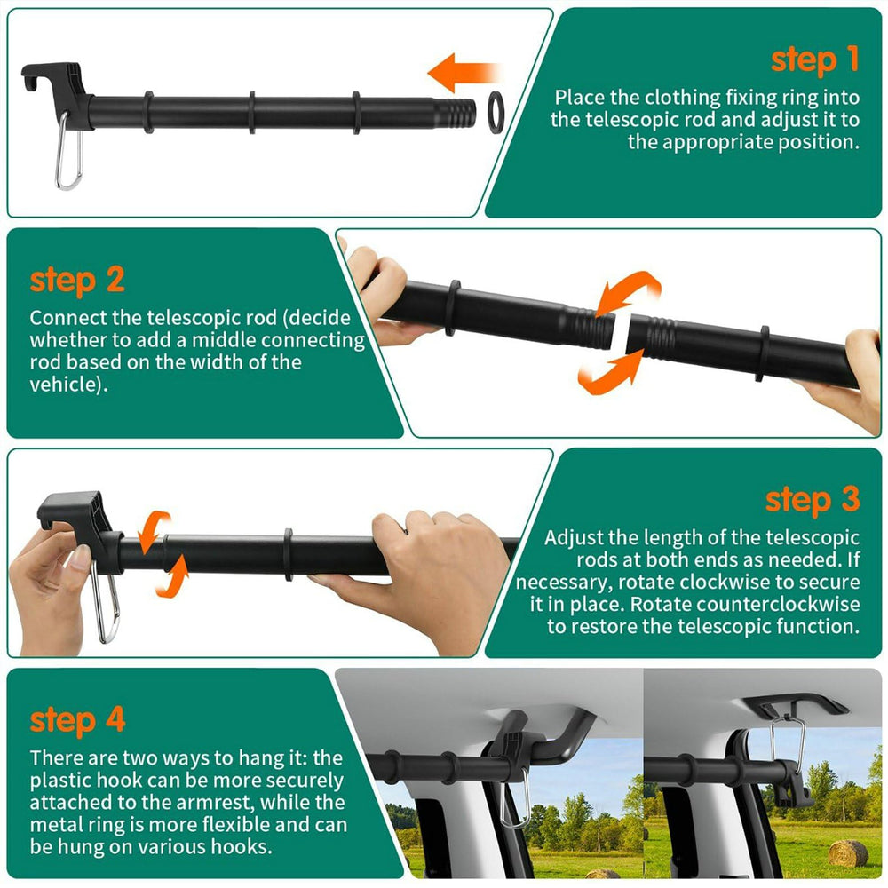 Hoapavi car clothes hanger bar delivers a stable, reliable hanging solution in vehicles.
