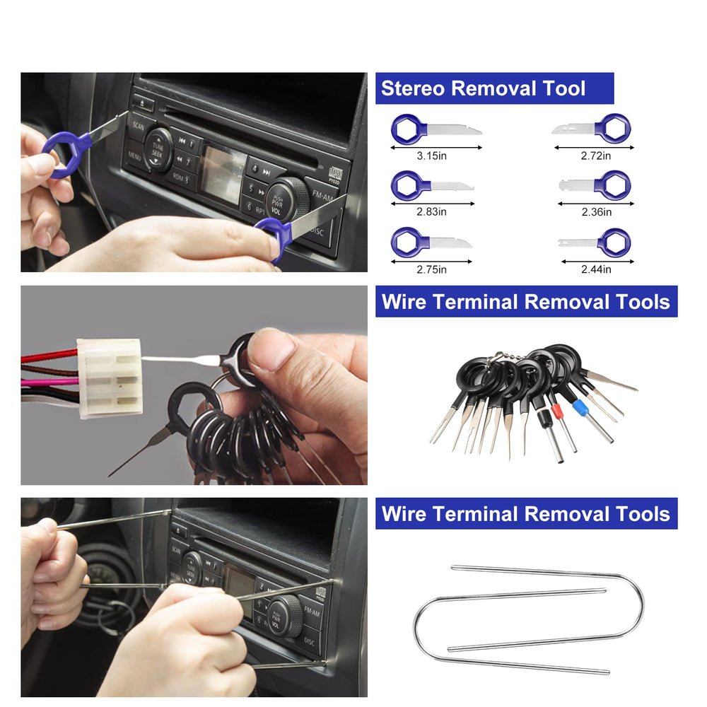 Hochferr car radio removal pry tools enable quick panel extraction