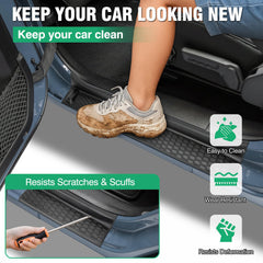 HOCHO close-up of durable black rubber material on sill guard