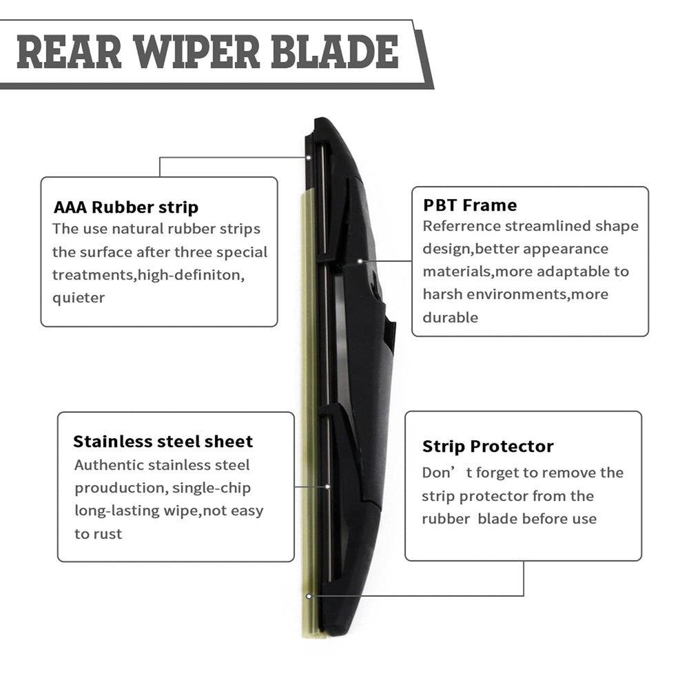 HODEE rear wiper installed on Chevrolet Equinox with secure wipe