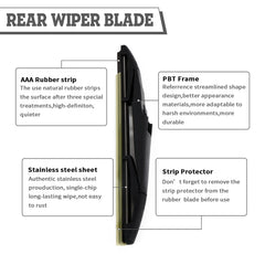 HODEE rear wiper installed on Chevrolet Equinox with secure wipe